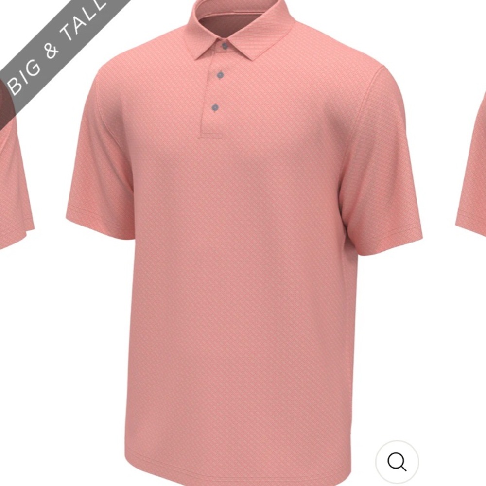 NEW PGA TOUR APPAREL Big & Tall Jacquard 2 Color Geometric Golf‎ Polo